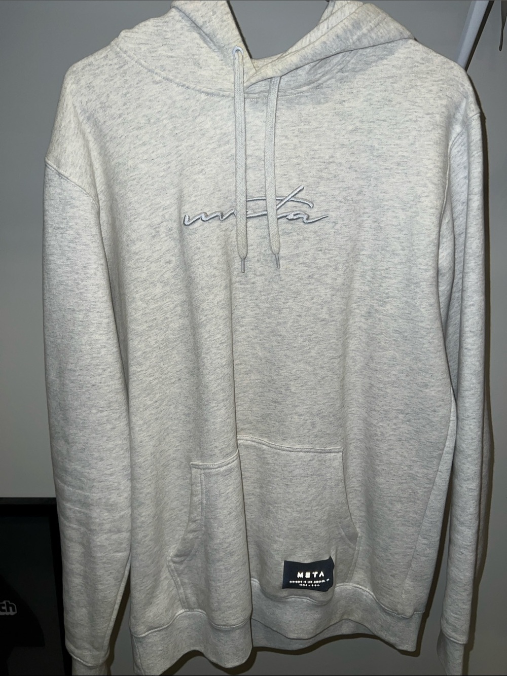 Meta Signature Light Gray Men's Pullover Hoodie